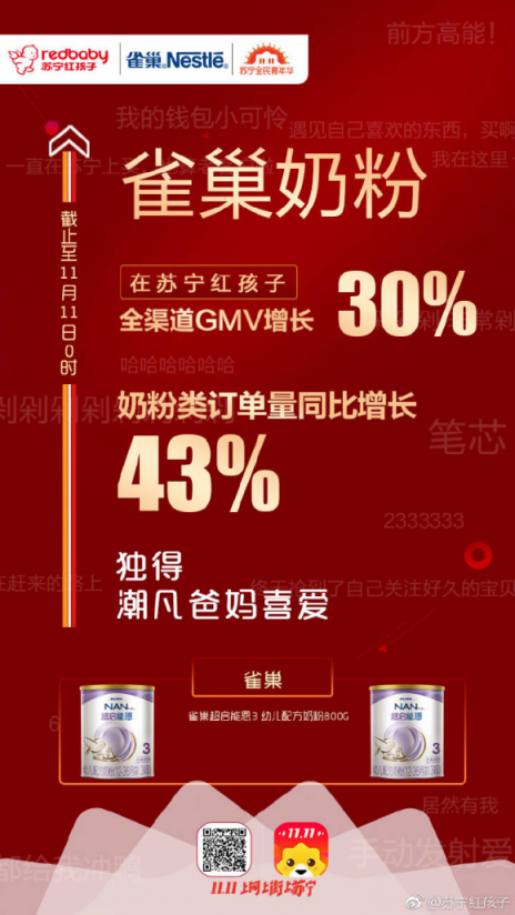 苏宁双十一母婴战报：乐高全渠道GMV增长619%
