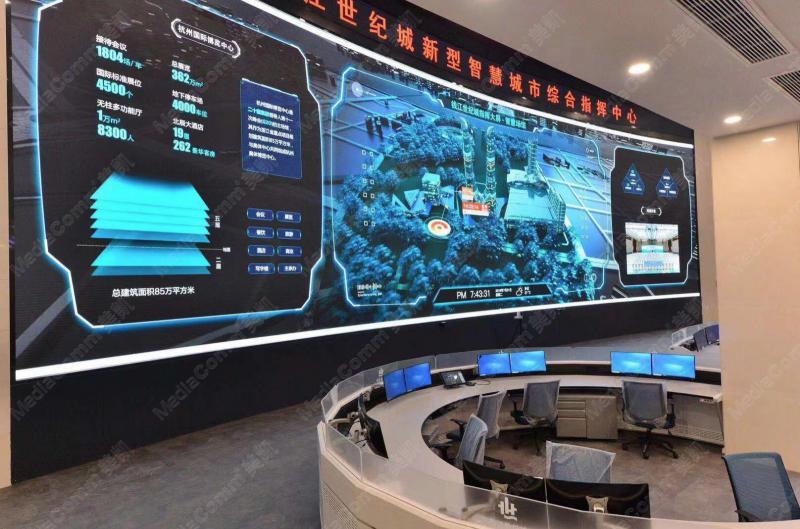 光纤KVM激活杭州城市数据大脑,钱江世纪城新型智慧城市指挥中心
