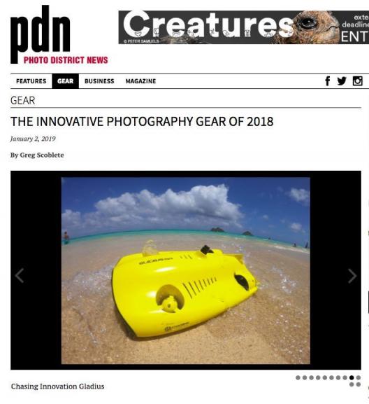 大疆、潜行创新同时入选Photo District News “2018年度创新摄影装备