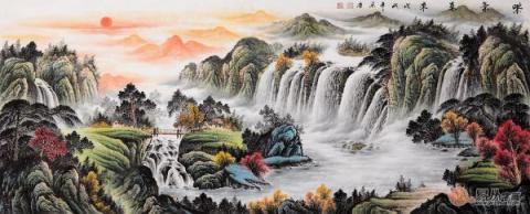 客厅沙发墙挂什么？这五幅旺财风水画装饰最合适了！