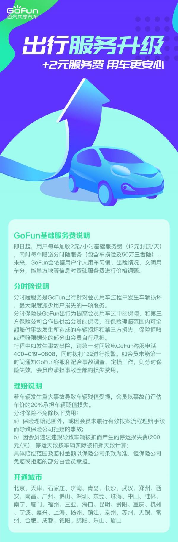 GoFun出行服务全面升级 打造全新用车体验