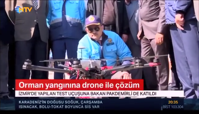 科达无人机试飞土耳其森林防火演练
