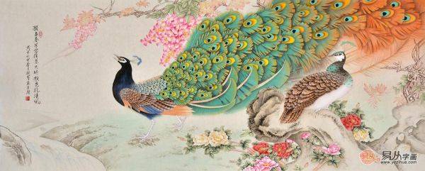 客厅墙面挂什么字画好，这些花鸟国画是很经典的选择