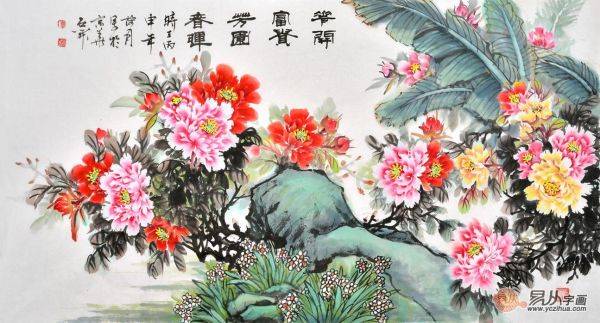 客厅沙发墙装饰画挂什么好，画美寓意更美的花鸟画分享