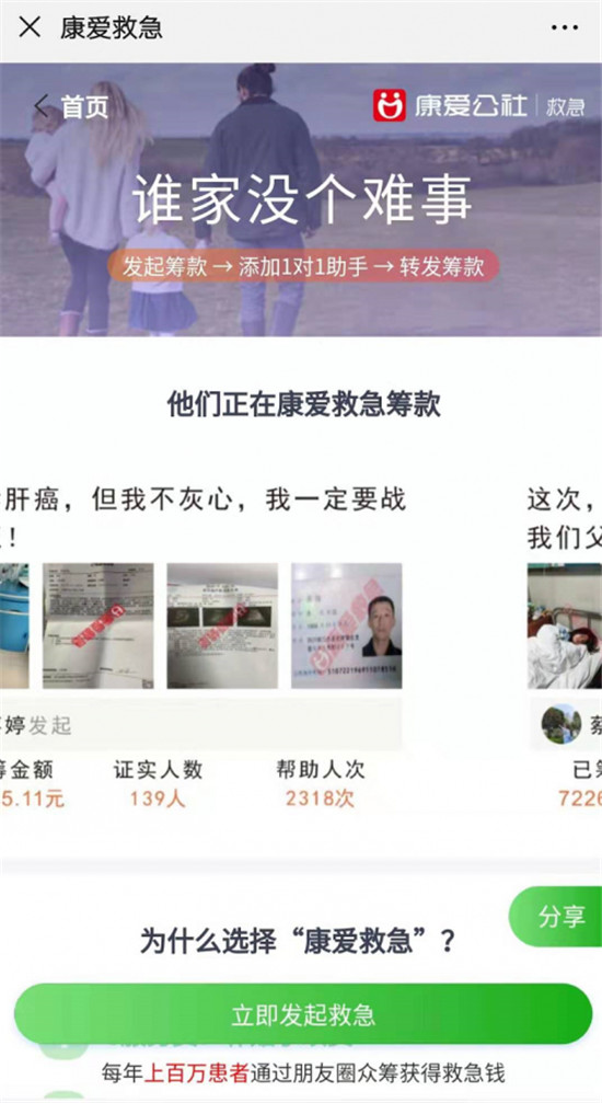 直追水滴筹，康爱救急0手续费：24万人参与救助