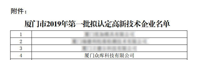 喜讯！众库科技荣获国家级“高新技术企业”称号