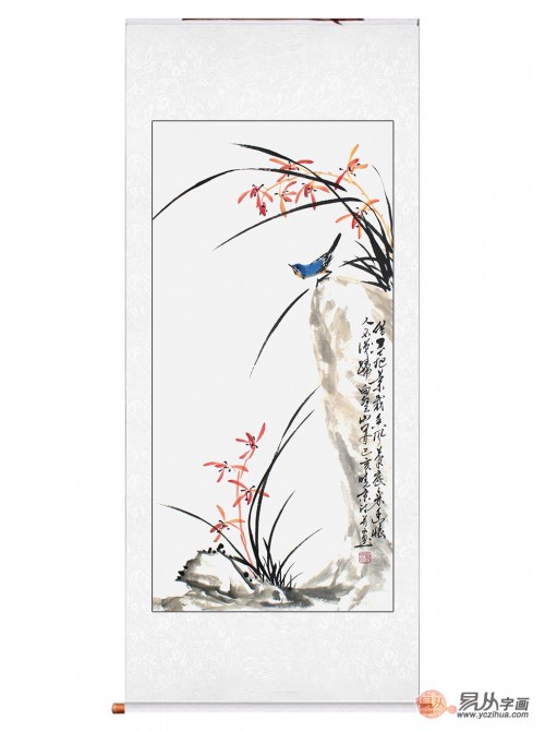 花鸟画赏析：郑晓京写意兰花图 美得清新脱俗