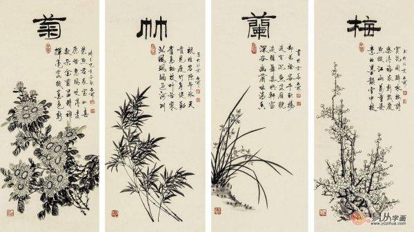 客厅内挂什么字画好，吉祥又有品的名家石开花鸟画汇总