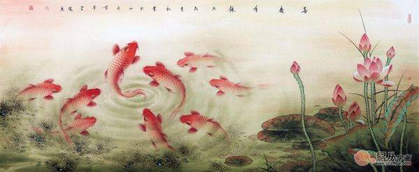 收藏谁的鱼画好？中美协蓝健康，这位广西画家把鱼画活了