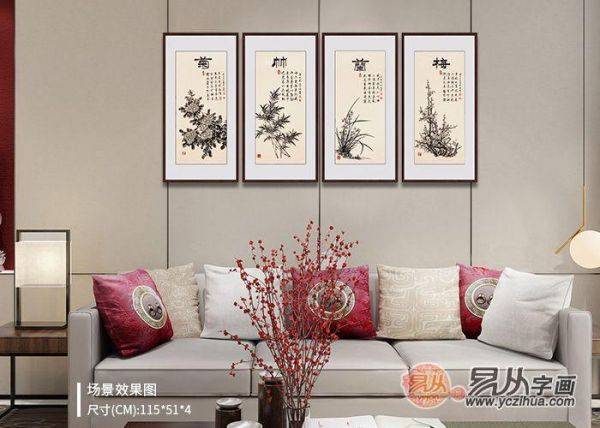 客厅装饰画该怎么选，客厅手绘花鸟画名家石开精品推荐