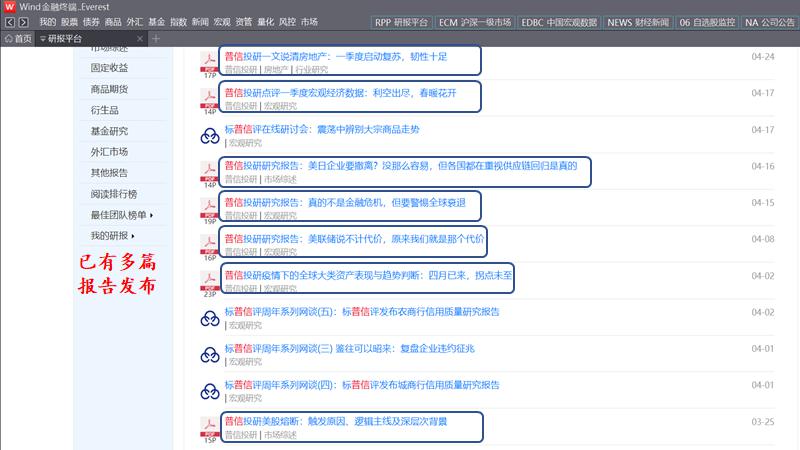 研究实力获认可 普信资产投研报告正式登陆万得Wind平台