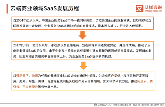 微动天下带你解读2020H1中国企业服务SaaS行业发展研究报告