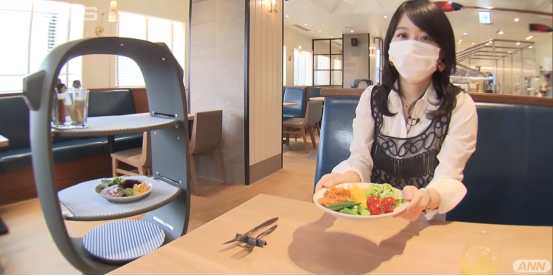 日本餐饮业正在推广送餐机器人:无接触配送，避免人员接触
