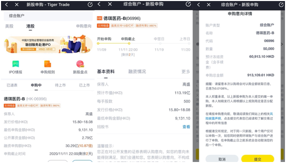 德琪医药冲刺港交所今起招股，老虎证券打新通道已开启最高支持15倍杠杆