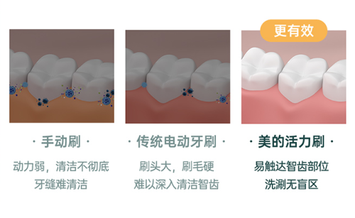 美的电动牙刷：活力震动 深度清洁
