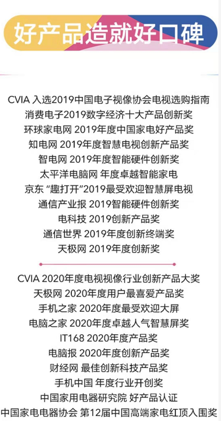 目前口碑最好的电视机是谁？用户与权威媒体双重认证