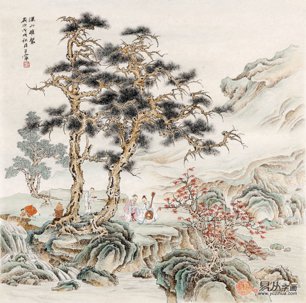 室内背景墙装饰画选择没思路？看看画家王宁山水画