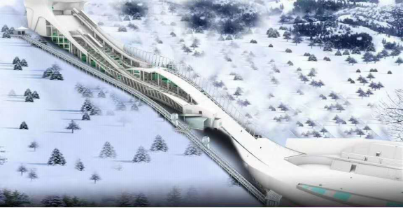 挑战极限！北京冬奥会跳台滑雪中心我国首台变角度斜行电梯通过验收！