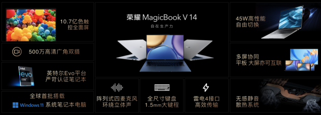 万物互联体验新标杆 荣耀MagicBook V 14首销6199元起