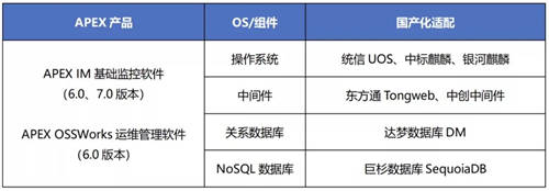 赞！荣联APEX 系列运维软件完成全组件国产化兼容适配