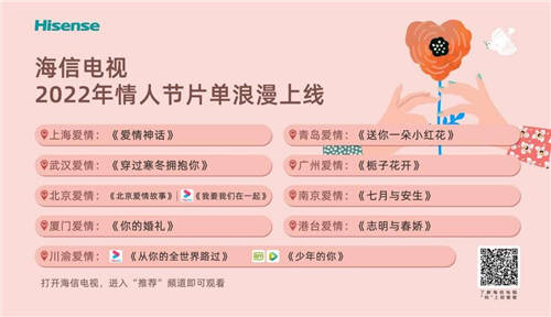 全网首播《穿过寒冬拥抱你》，情人节打开海信电视尽享浪漫