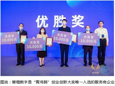 碧橙数字斩获2021“青鸿鹄”创业创新大奖