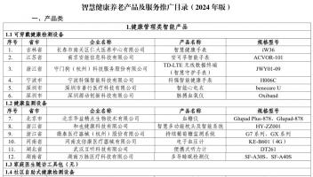 2024年版智慧健康养老推广目录公布：80个产品与31项服务入选