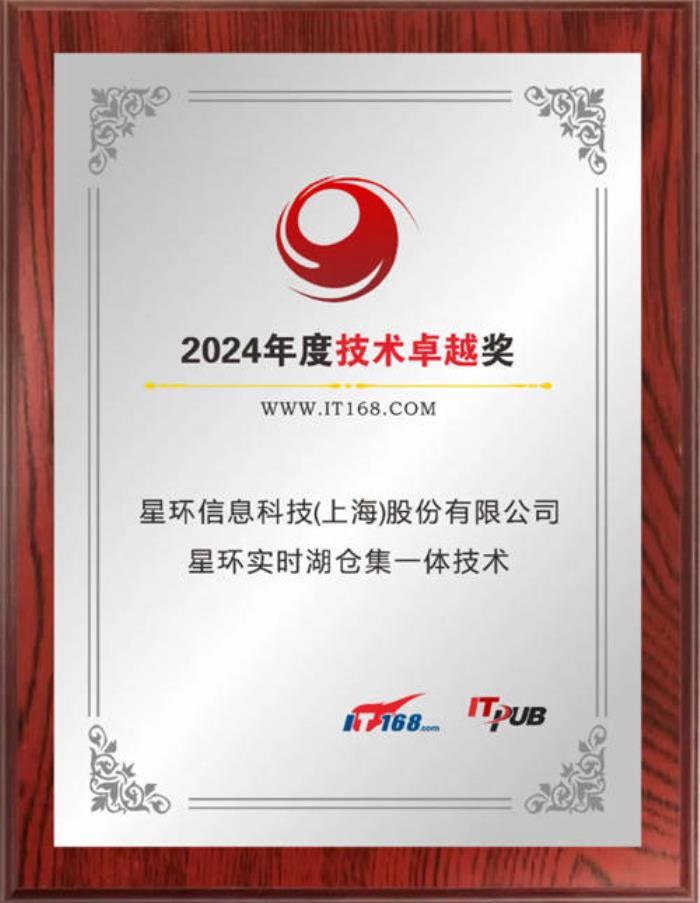 星环科技实时湖仓集一体技术荣获IT168技术卓越奖，引领数据与AI深度融合新纪元