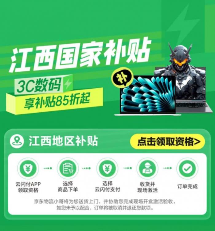 2月28日江西萍乡等地手机购新补贴落地京东 足不出户享国补购手机立省500元