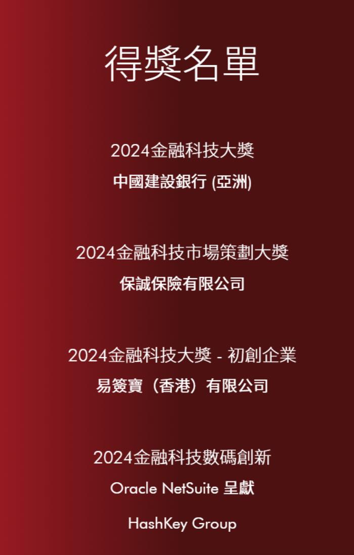 港媒争相报道，e签宝与金融科技巨头同台领奖！