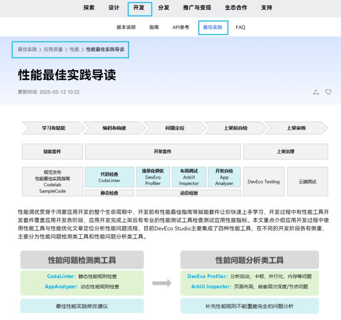想让鸿蒙应用快的“飞起”，来HarmonyOS开发者官网“最佳实践-性能专区”