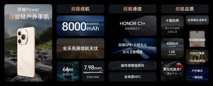 续航、通信、品质样样高能，全新系列荣耀Power正式发布，主打轻户外