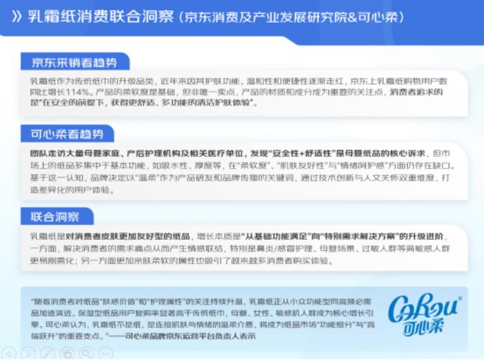 京东联合六大品牌发布清洁纸品消费报告：用纸场景从“基础生存需求”向“品质生活解决方案”转型 基础纸类稳增、高端功能爆发成趋势