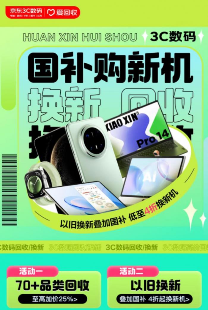 以旧换新带动绿色消费 世界地球日来京东购3C数码享国补等多重补贴4折换新