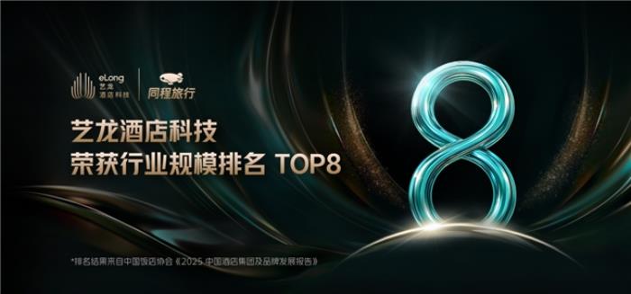 艺龙酒店科技荣登中饭协2024中国酒店集团规模排名榜TOP8