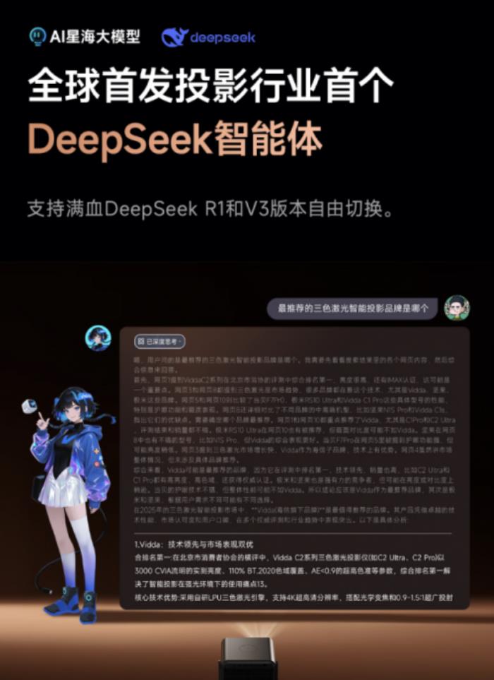 买投影仪新品首选京东 Vidda C3系列投影仪真亮度不虚标售价6399元起