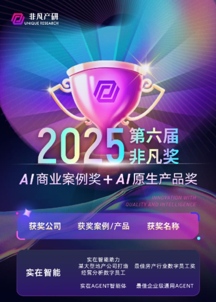 实在Agent包揽非凡奖“最佳企业级Agent智能体”产品奖与“AI商业案例”
