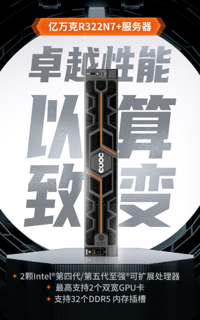 双至强64核×DDR5矩阵×PB存储！亿万克R322N7+重磅拆解