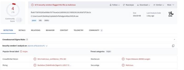 印巴冲突背后的网络大战——SideWinder双重网络攻击