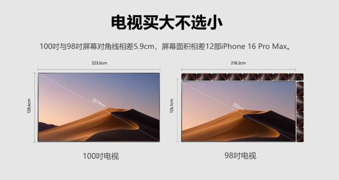 为什么98吋电视无法平替100吋？尺寸差一点，体验大不同