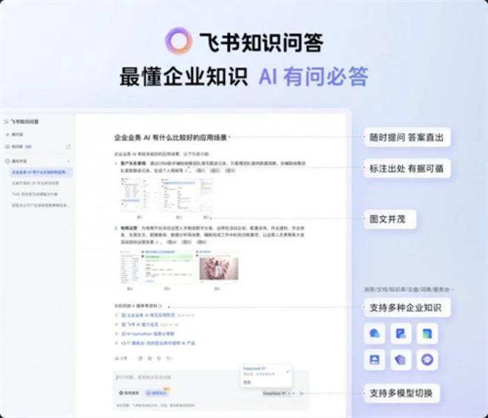 只需提问即可生成周报、总结 飞书发布AI新功能知识问答
