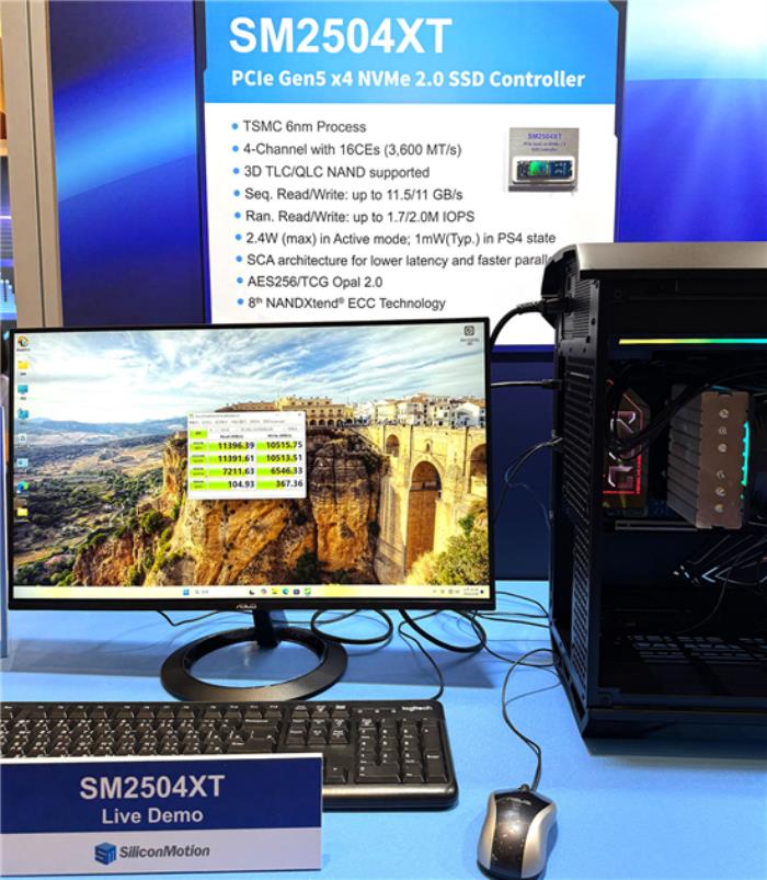 慧荣2025台北电脑展推全新PCIe Gen5 SSD主控 能效比太强