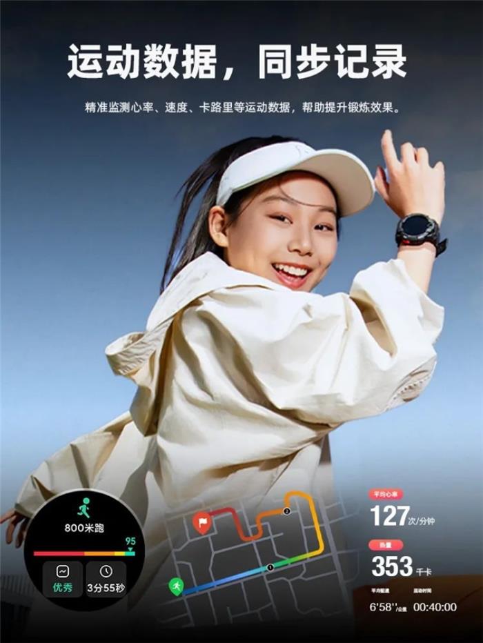 中学生推荐！小寻Sport 6C电话手表解锁视脑疲劳检测+15 种运动模式