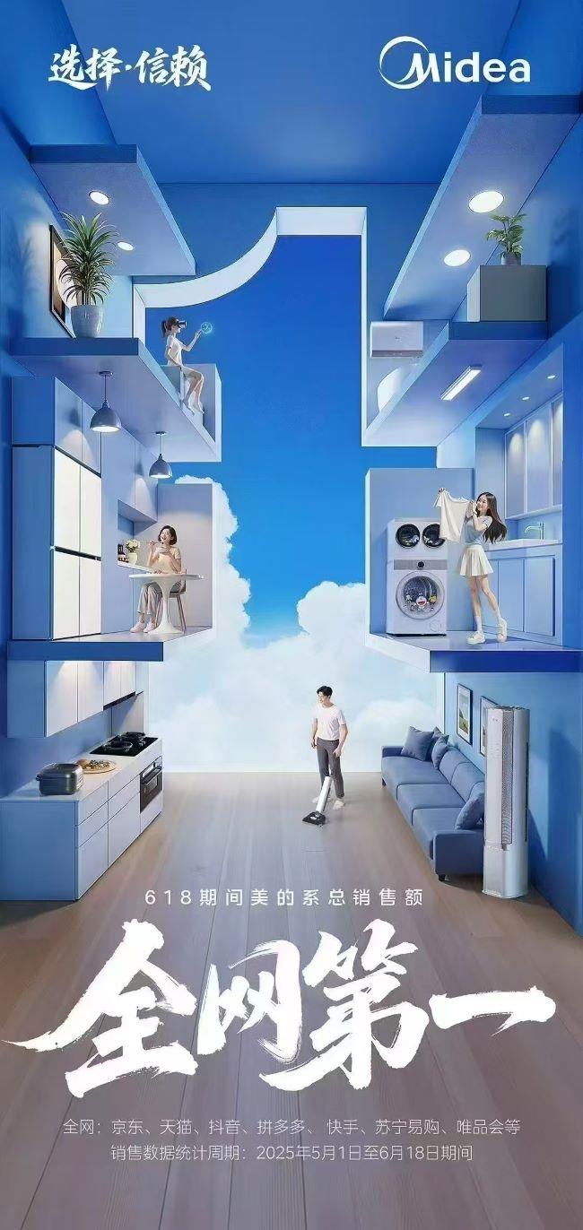 美的空调618多平台销量第一，以40周年技术沉淀驱动行业升级