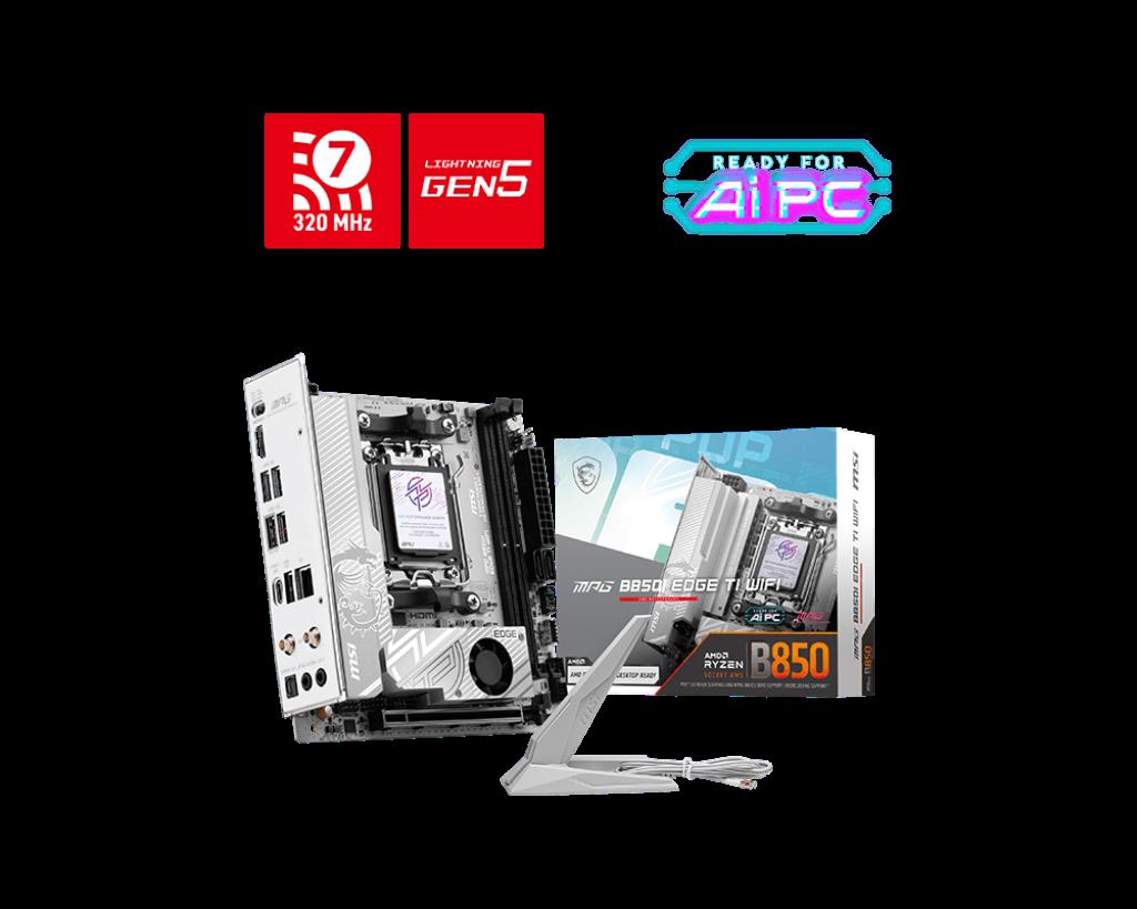 微星发布AMD首款纯白ITX主板MPG B850I EDGE TI WIFI刀锋 钛