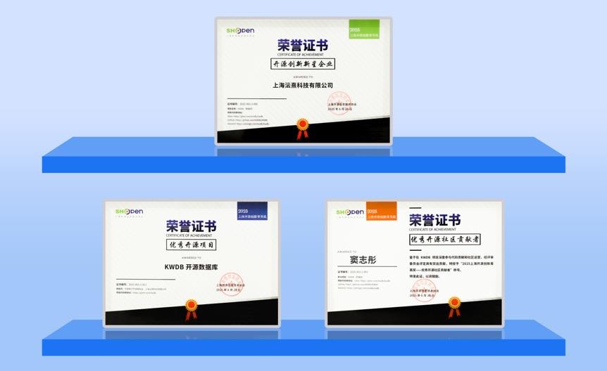 上海开源创新菁英奖公布，浪潮KaiwuDB“连中三元”