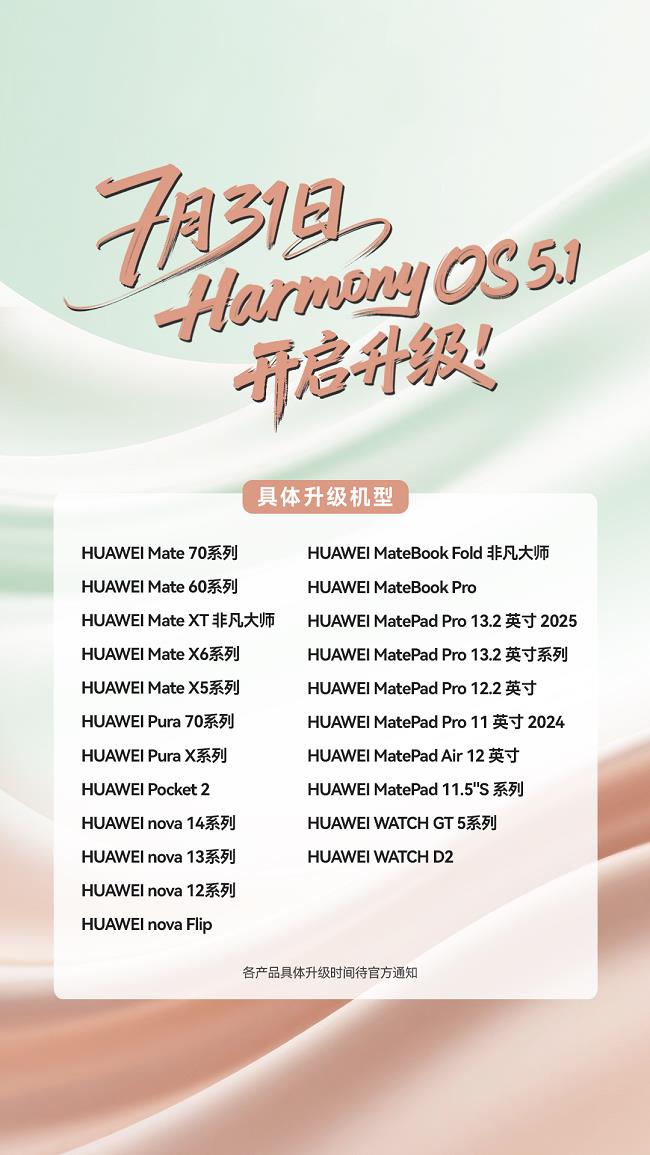 华为鸿蒙5.1震撼升级！超多机型同步更新，这些黑科技功能太实用